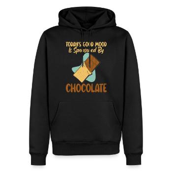 Cadeaux pour amateurs de chocolat - Sweat à capuche Premium bio Homme - noir - Devant - Nico (187cm)