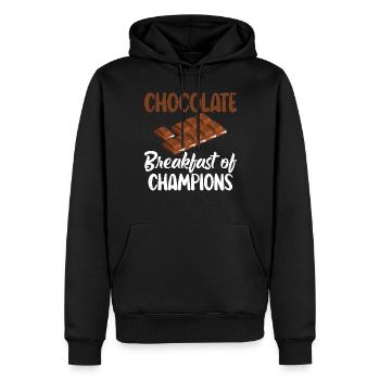 Cadeaux pour amateurs de chocolat - Sweat à capuche Premium bio Homme - noir - Devant - Nico (187cm)