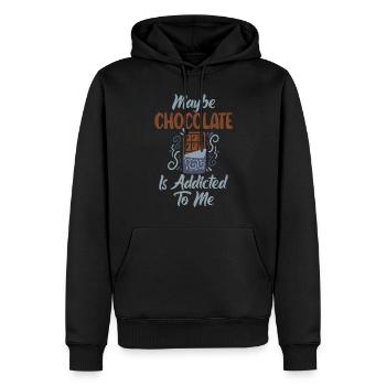 Schokoladenliebhaber Geschenke - Männer Premium Bio Hoodie - Schwarz - Vorne - Nico (187cm)