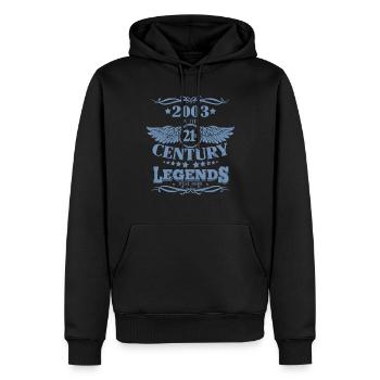 Vintage 2003 Legends ont été construits au 21ème siècle - Sweat à capuche Premium bio Homme - noir - Devant - Nico (187cm)