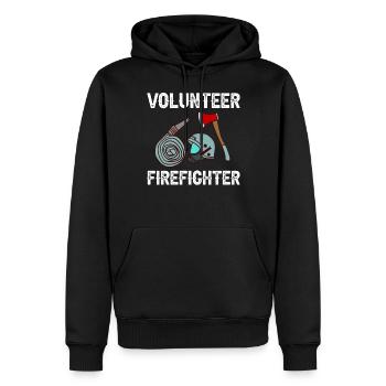 Volunteer Firefighter Firefighter Volunteers - Men’s Premium Organic Hoodie - black - Front - Nico (187cm)