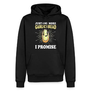 Lustig Nur Noch Ein Knoblauchbrot - Männer Premium Bio Hoodie - Schwarz - Vorne - Nico (187cm)