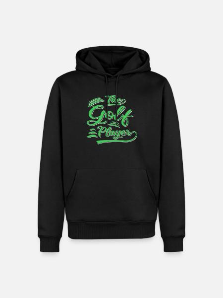 The Golf Player - Men’s Premium Organic Hoodie - black