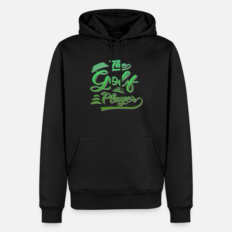 Le joueur de golf - Sweat à capuche Premium bio Homme - noir