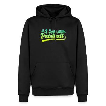 Ich liebe Paintball - Männer Premium Bio Hoodie - Schwarz - Vorne - Nico (187cm)
