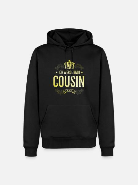 Ich werde Bald Cousin - Männer Premium Bio Hoodie - Schwarz