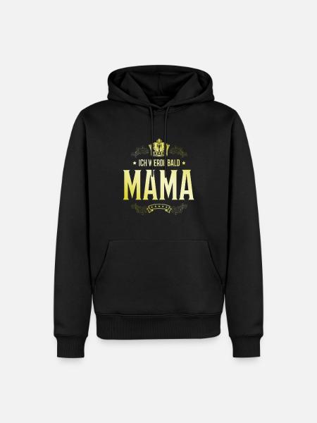 Ich werde Bald Mama - Männer Premium Bio Hoodie - Schwarz
