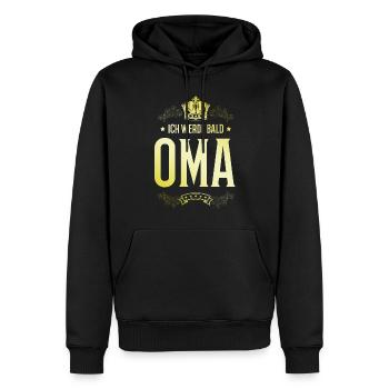 Ich werde Bald Oma - Männer Premium Bio Hoodie - Schwarz - Vorne - Nico (187cm)
