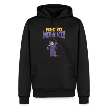 Cat Necro Meowncer Necromancer design for a - Sweat à capuche Premium bio Homme - noir - Devant - Nico (187cm)