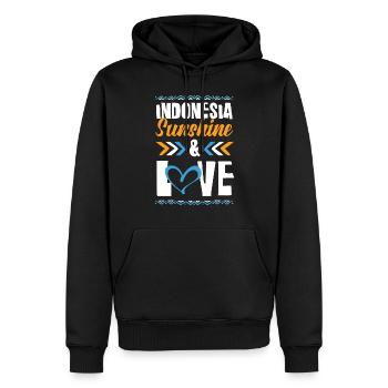 Indonesia Love - Männer Premium Bio Hoodie - Schwarz - Vorne - Nico (187cm)