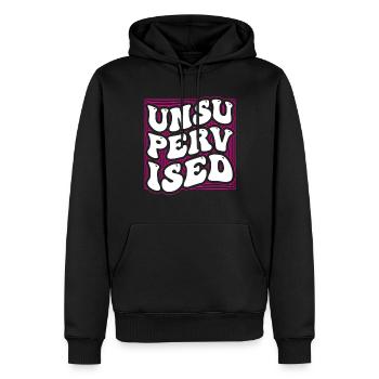 Unbeaufsichtigt Sarkastisch Unsupervised Humor - Männer Premium Bio Hoodie - Schwarz - Vorne - Nico (187cm)