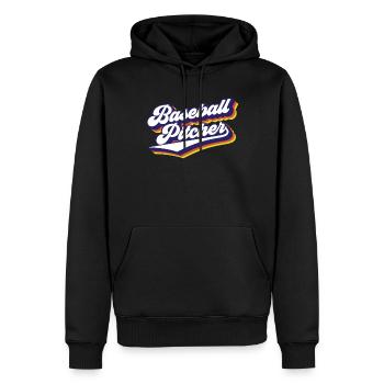Baseball Pitcher Hobby Werfer Spieler - Männer Premium Bio Hoodie - Schwarz - Vorne - Nico (187cm)