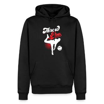 Wurf Profi Hobby Spieler Baseball Pitcher Werfer - Männer Premium Bio Hoodie - Schwarz - Vorne - Nico (187cm)