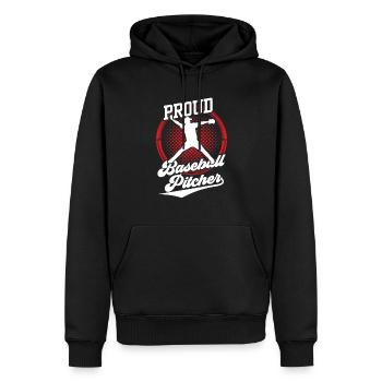 Stolzer Baseball Pitcher Spieler Werfer Hobby - Männer Premium Bio Hoodie - Schwarz - Vorne - Nico (187cm)