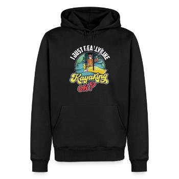 Ich Mag Kajakfahren Einfach Sehr Hobby Kayak Kajak - Männer Premium Bio Hoodie - Schwarz - Vorne - Nico (187cm)