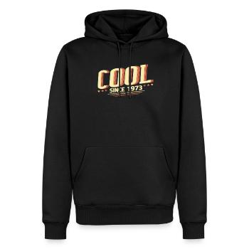 Millésime 1973 Anniversaire Cool depuis 1973 - Sweat à capuche Premium bio Homme - noir - Devant - Nico (187cm)
