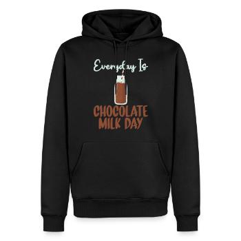 Schokolade Milchliebhaber Geschenke - Männer Premium Bio Hoodie - Schwarz - Vorne - Nico (187cm)
