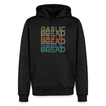 Retro -Vintage -Garlic Bread Baking - Men’s Premium Organic Hoodie - black - Front - Nico (187cm)