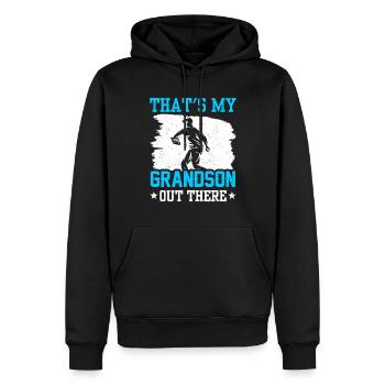 Das Ist Mein Enkel Da Draußen Beim Baseball Sport - Männer Premium Bio Hoodie - Schwarz - Vorne - Nico (187cm)
