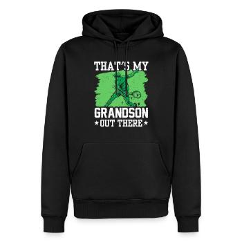 C’est mon petit-fils là-bas sport d’athlète de tennis - Sweat à capuche Premium bio Homme - noir - Devant - Nico (187cm)