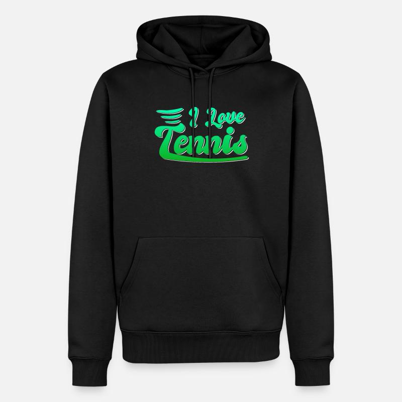 J’adore le tennis - Sweat à capuche Premium bio Homme - noir