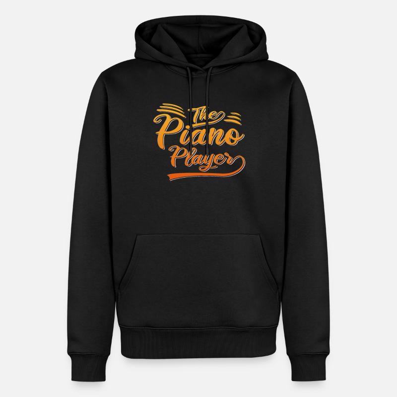 Le pianiste - Sweat à capuche Premium bio Homme - noir