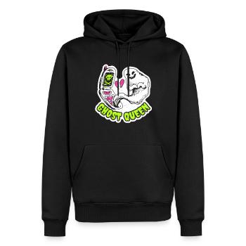 Saint-Valentin - Ghost Queen - Anti Valentine - Sweat à capuche Premium bio Homme - noir - Devant - Nico (187cm)
