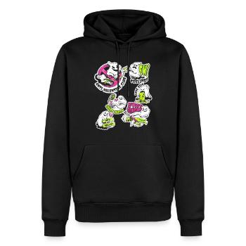 Saint-Valentin - Ghosting Singles - Anti Valentine - Sweat à capuche Premium bio Homme - noir - Devant - Nico (187cm)
