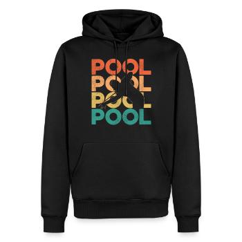 Billiards Pool Player Ball Retro - Men’s Premium Organic Hoodie - black - Front - Nico (187cm)