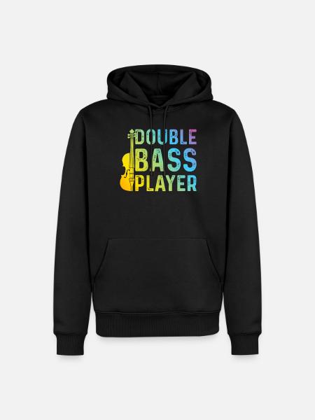 Contrebassiste - Contrebasse - Sweat à capuche Premium bio Homme - noir