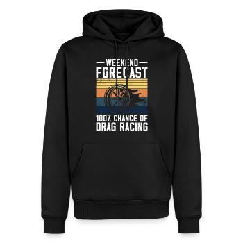 Drag Racing Race Car Retro Vintage - Männer Premium Bio Hoodie - Schwarz - Vorne - Nico (187cm)