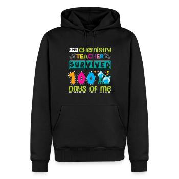 Mon professeur de chimie a survécu 100 jours de moi - Sweat à capuche Premium bio Homme - noir - Devant - Nico (187cm)