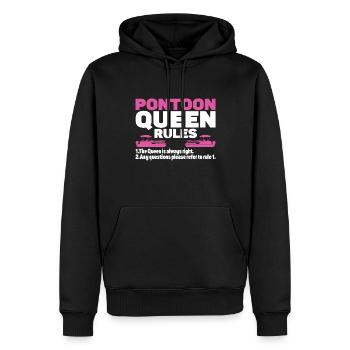 Pontoon Queen -Boat Pontoon -Women - Men’s Premium Organic Hoodie - black - Front - Nico (187cm)