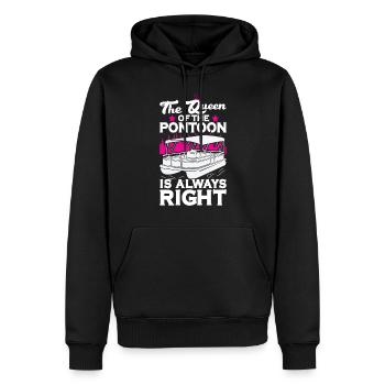Pontoon Queen -Boat Pontoon -Women - Men’s Premium Organic Hoodie - black - Front - Nico (187cm)