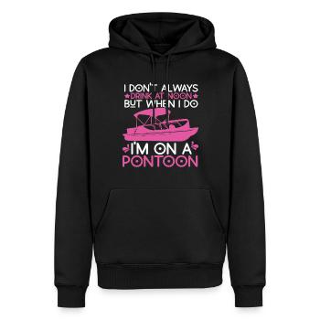 Pontoon Queen -Boat Pontoon -Women - Men’s Premium Organic Hoodie - black - Front - Nico (187cm)