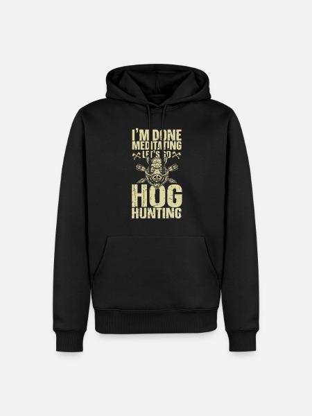 Schweinejagd Jäger Schweinejagd - Männer Premium Bio Hoodie - Schwarz