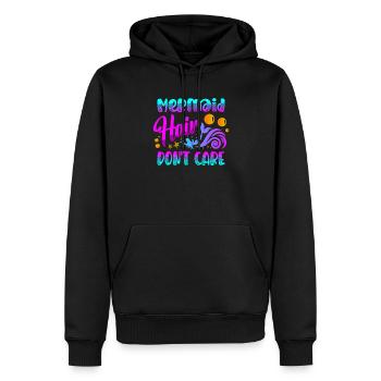 Mermaid Hair Don’t Care Mermaid Underwater Fantasy - Sweat à capuche Premium bio Homme - noir - Devant - Nico (187cm)