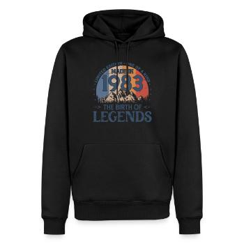 40th birthday Born in 1983 Made in 1983 - Men’s Premium Organic Hoodie - black - Front - Nico (187cm)