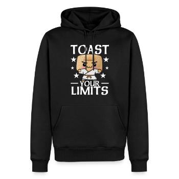 Toast Your Limits - Toast - Männer Premium Bio Hoodie - Schwarz - Vorne - Nico (187cm)
