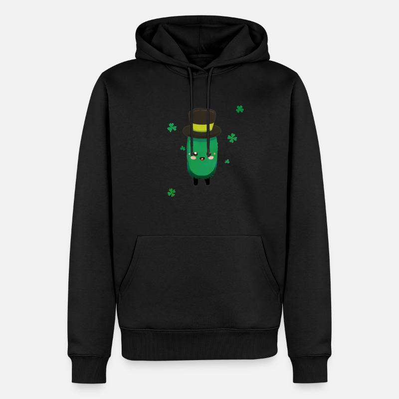 saint patrick's day - Gurke - Männer Premium Bio Hoodie - Schwarz