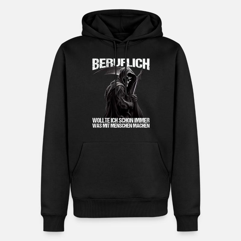 Beruflich schon immer was mit Menschen machen - Männer Premium Bio Hoodie - Schwarz