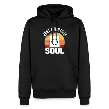 Magasin d’occasion Eco Hipster d’occasion - Sweat à capuche Premium bio Homme - noir - Devant - Nico (187cm)