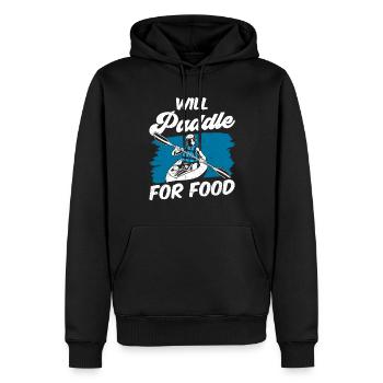 Paddeln Für Essen Kajak Kajakfahren Kayak Hobby - Männer Premium Bio Hoodie - Schwarz - Vorne - Nico (187cm)