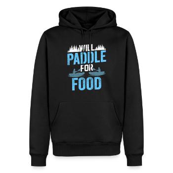 Paddeln Für Essen Kajakfahren Kajak Kayak Hobby - Männer Premium Bio Hoodie - Schwarz - Vorne - Nico (187cm)