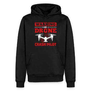 Drone Racing Drone Pilot - Attention Je suis un Drone Cr - Sweat à capuche Premium bio Homme - noir - Devant - Nico (187cm)