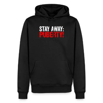 Bleiben Sie Weg: Pubertät Erwachsen Teenager - Männer Premium Bio Hoodie - Schwarz - Vorne - Nico (187cm)