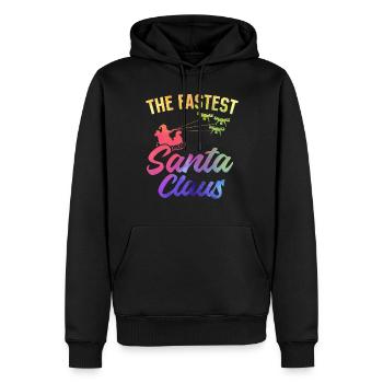 Quadcopter Drone Pilot Santa - Le Père Noël le plus rapide - Sweat à capuche Premium bio Homme - noir - Devant - Nico (187cm)