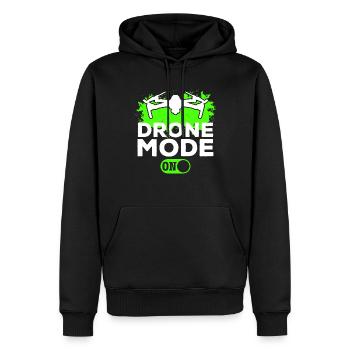 Mode drone activé - Quadcopter Drone Pilot Drone Flyin - Sweat à capuche Premium bio Homme - noir - Devant - Nico (187cm)