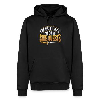 LARP RPG RPG Conception de jeu de rôle pour un Larper - Sweat à capuche Premium bio Homme - noir - Devant - Nico (187cm)
