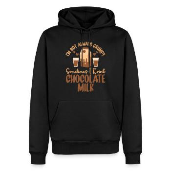 Cadeaux pour amateurs de lait au chocolat - Sweat à capuche Premium bio Homme - noir - Devant - Nico (187cm)